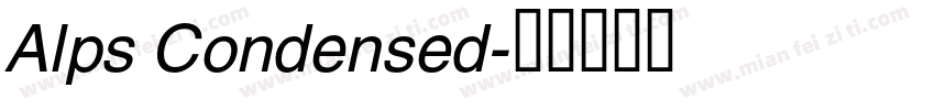 Alps Condensed字体转换